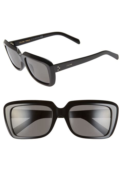 57mm square sunglasses celine|celine 55mm oversized square sunglasses.